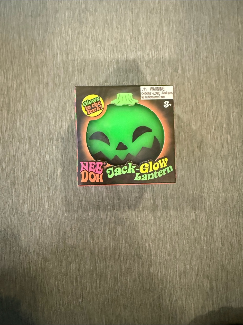 Nee Doh Jack-Glow Lantern Halloween Toy - Green